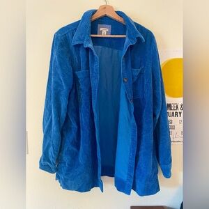 l.L Bean blue corduroy shirt jacket